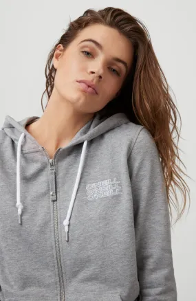 Triple Stack Full Zip Hoodie | Silver Melee -A