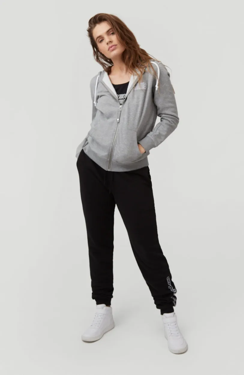 Triple Stack Full Zip Hoodie | Silver Melee -A