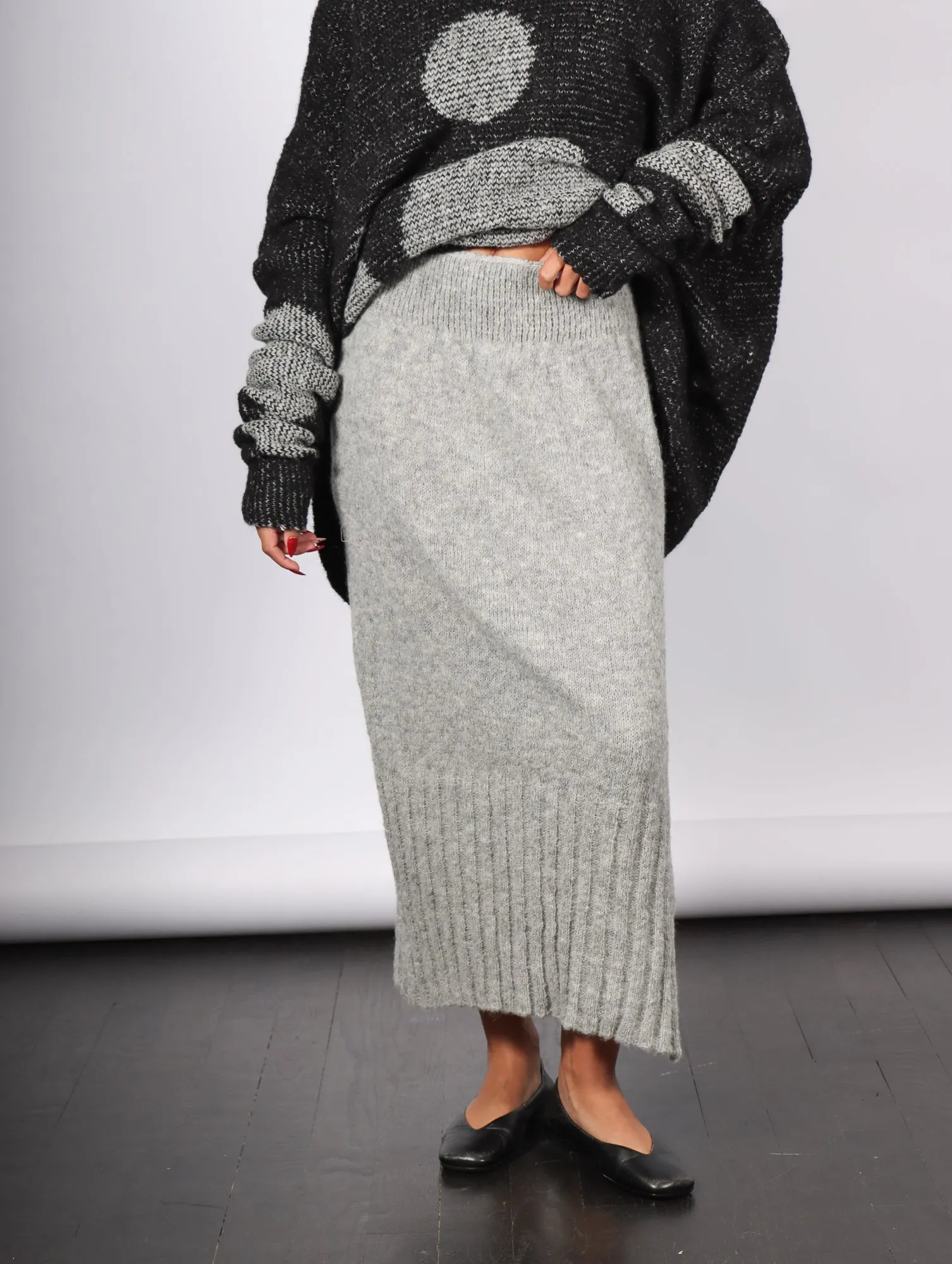 Tube Skirt in Light Gray by Amano by Lorena Laing