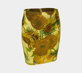 Van Gogh Almond Blossom Fitted Skirt