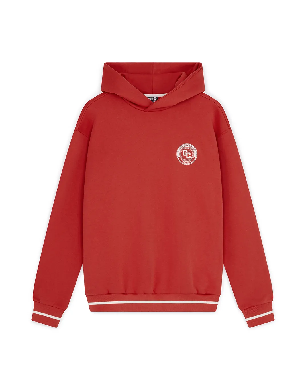 Varsity Hoodie in Crimson Red