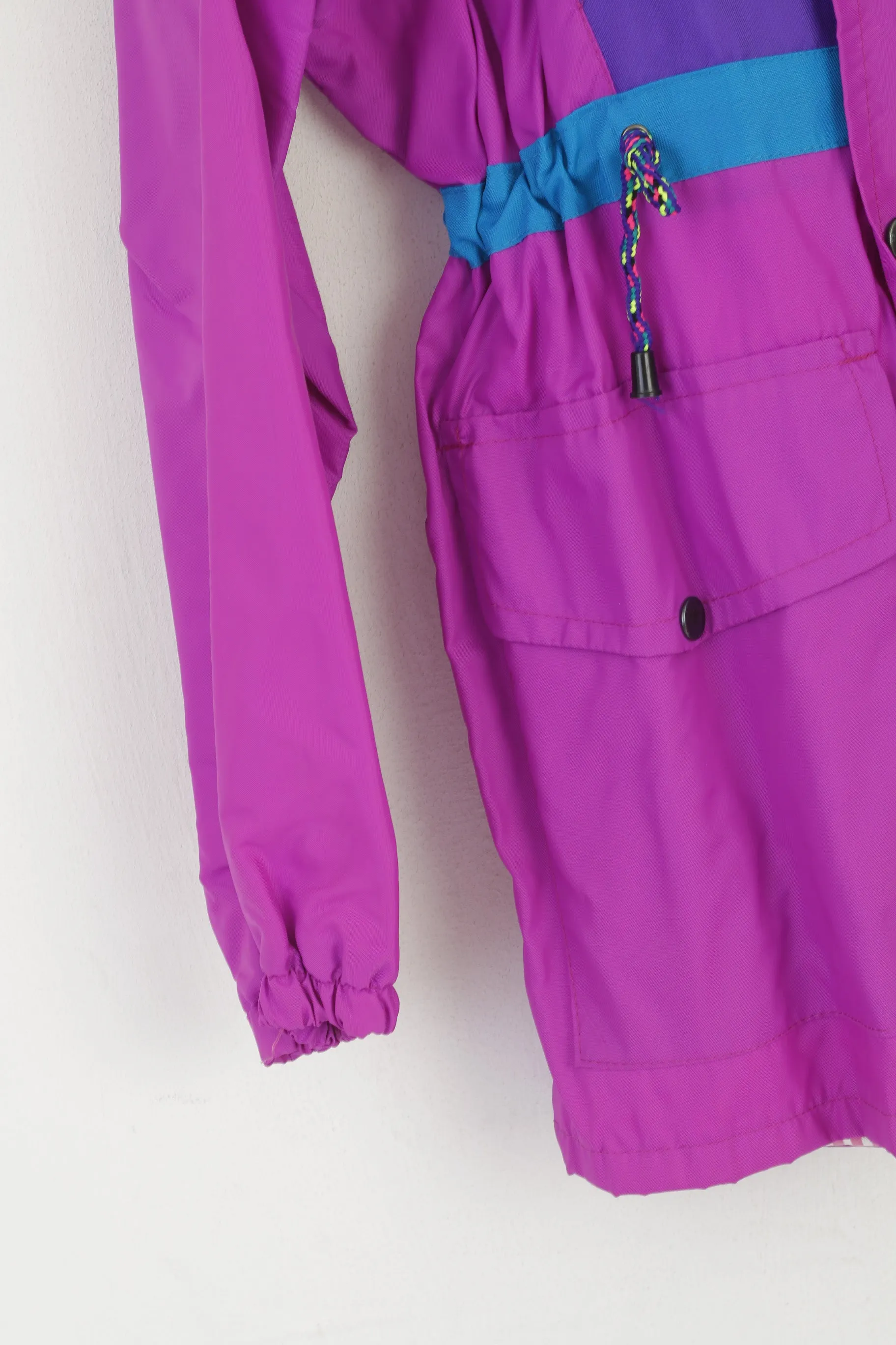 Vintage Men S Jacket Pink Purple Nylon Waterproof Outdoor Festival Parka