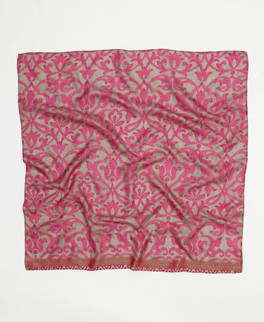 Vintage Silk Square Scarf - No. 240704