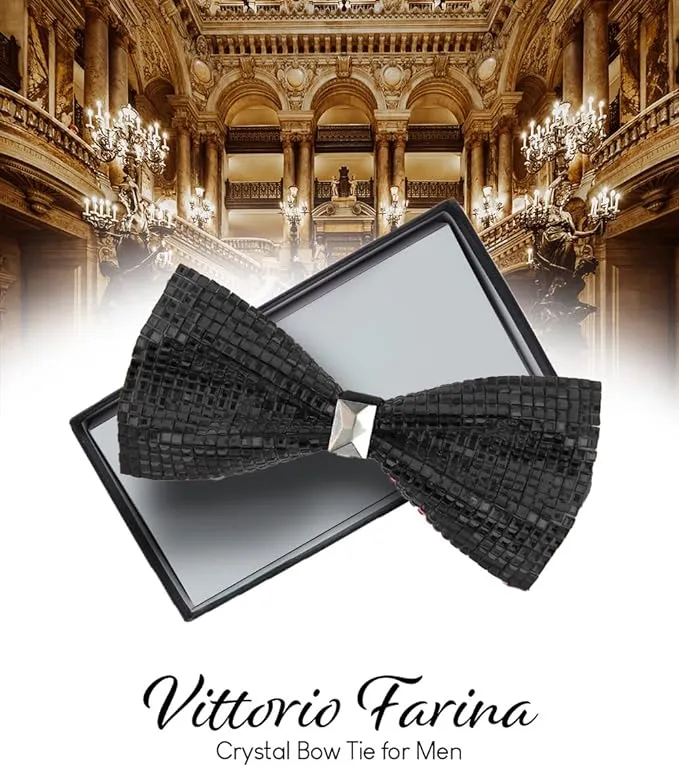 Vittorio Farina Men's Crystal Bow Tie in Gift Box