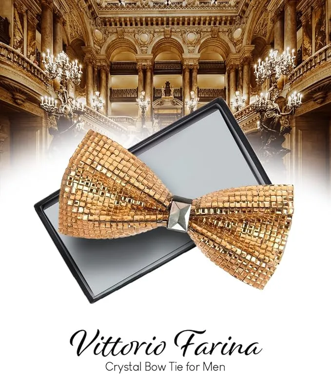 Vittorio Farina Men's Crystal Bow Tie in Gift Box