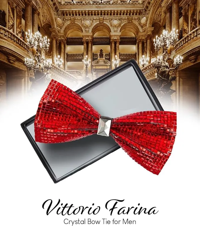 Vittorio Farina Men's Crystal Bow Tie in Gift Box