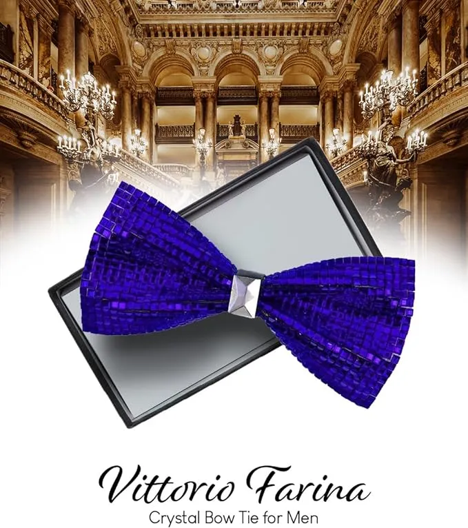 Vittorio Farina Men's Crystal Bow Tie in Gift Box