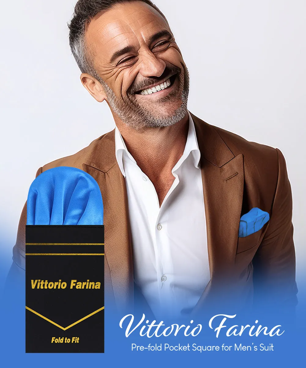 Vittorio Farina Men's Pre-Folded Pocket Square: Puff