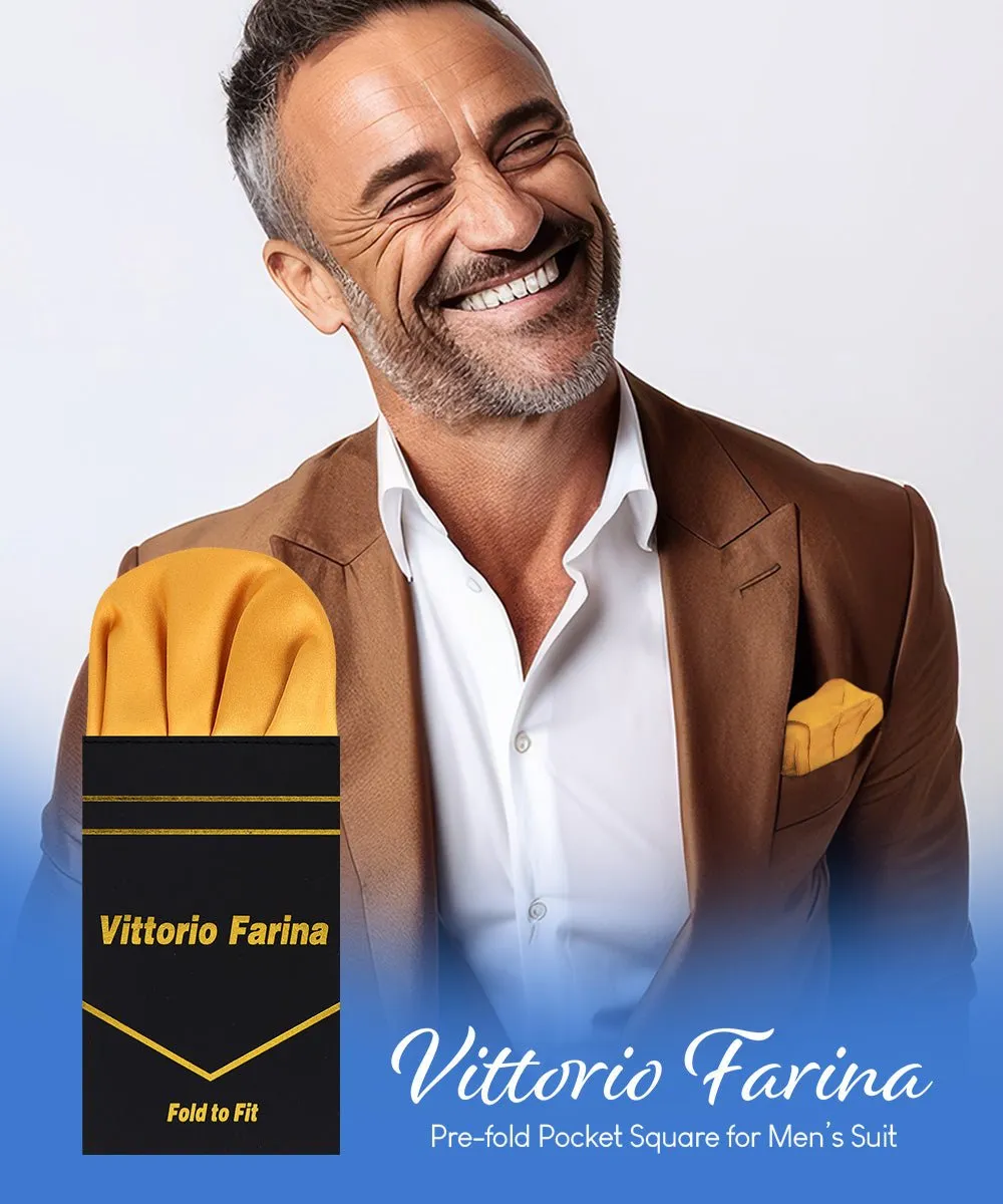 Vittorio Farina Men's Pre-Folded Pocket Square: Puff