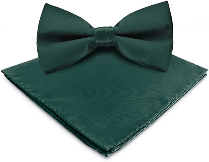 Vittorio Farina Men's Satin Bow Tie & Pocket Square in Gift Box