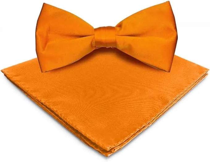 Vittorio Farina Men's Satin Bow Tie & Pocket Square in Gift Box