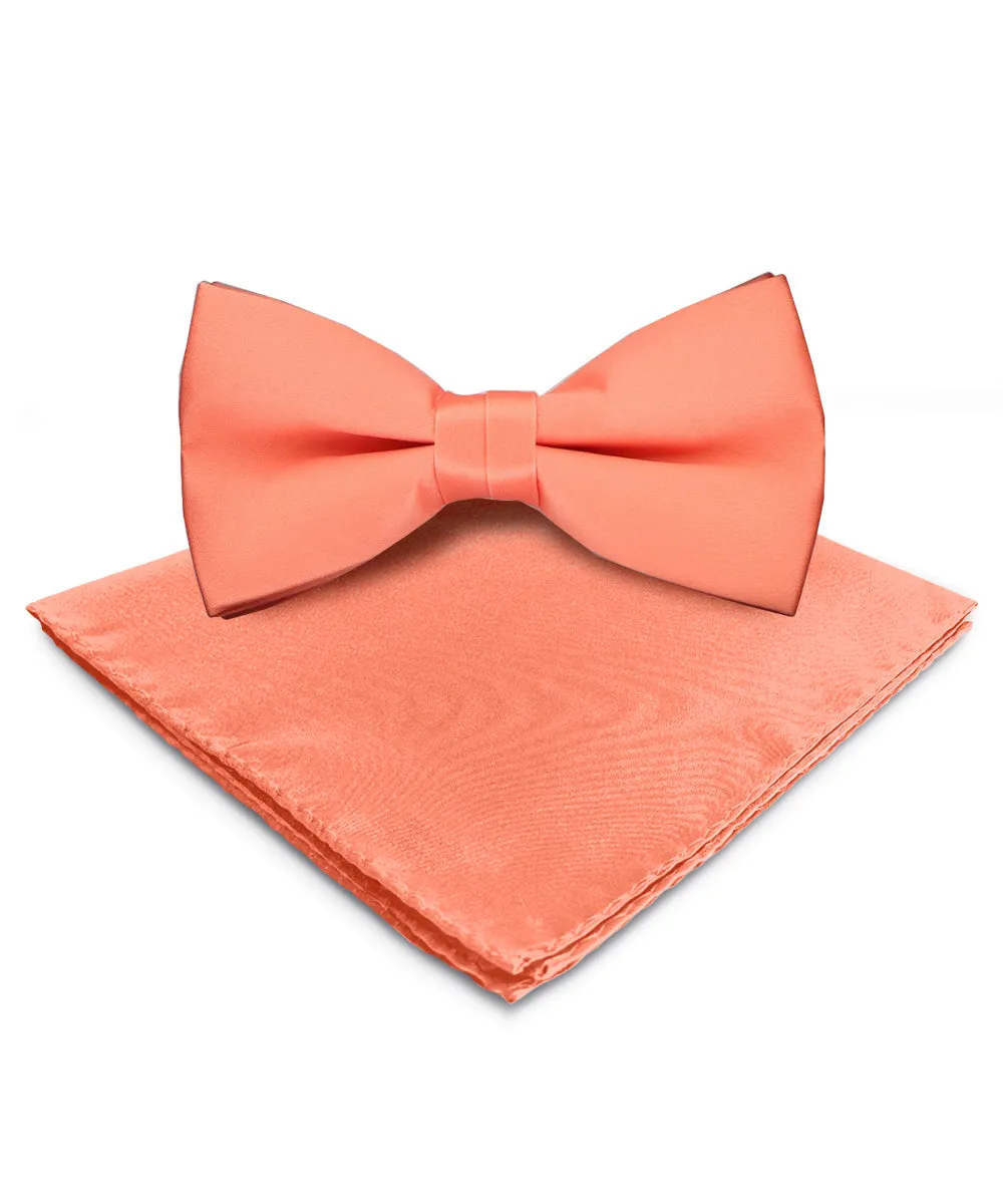 Vittorio Farina Men's Satin Bow Tie & Pocket Square in Gift Box