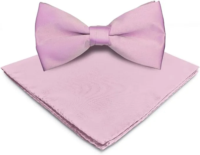 Vittorio Farina Men's Satin Bow Tie & Pocket Square in Gift Box