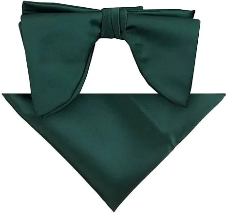 Vittorio Farina Men's Satin Teardrop Bow Tie & Pocket Square in Gift Box