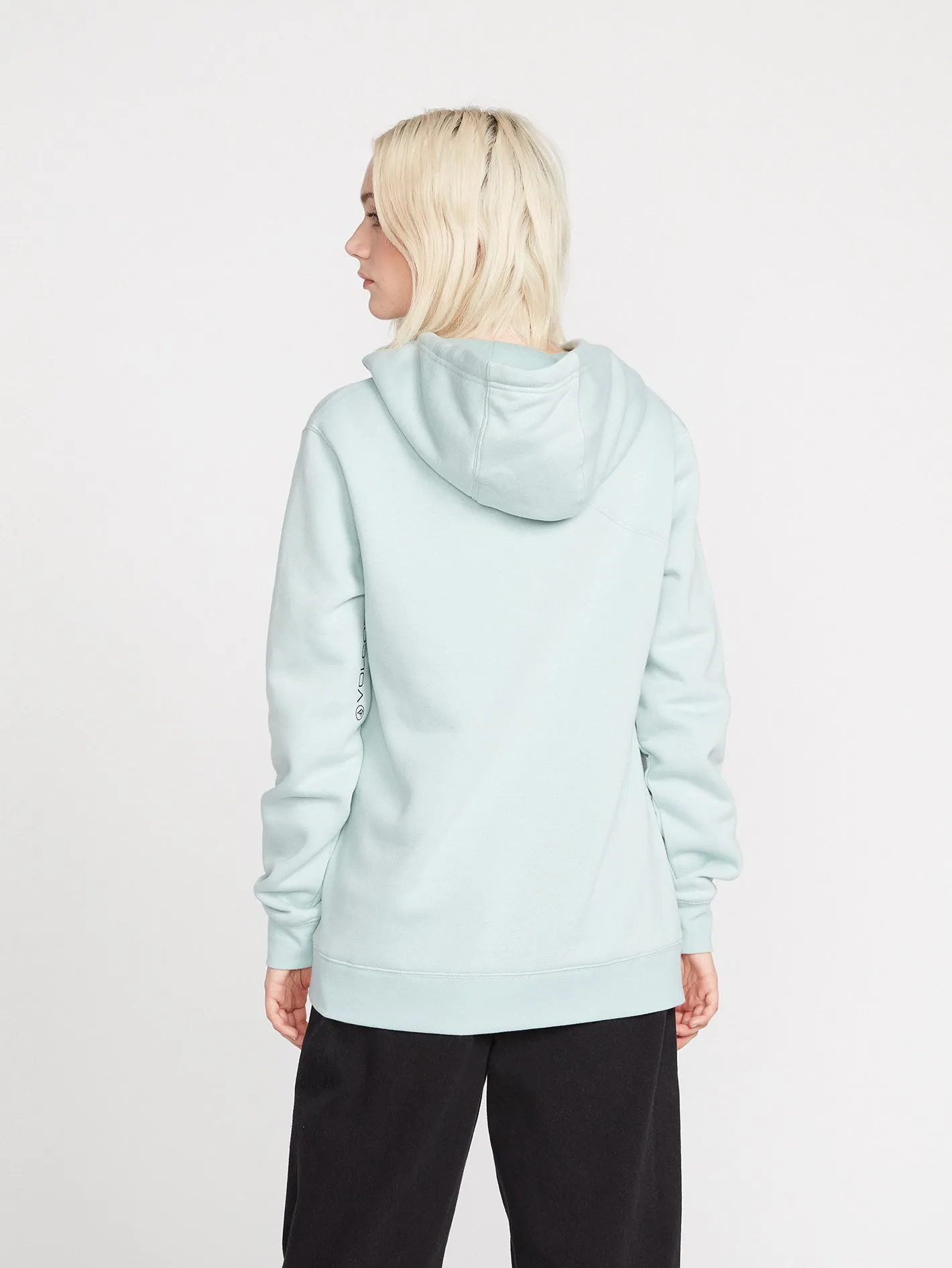 Walk It Out High Neck Hoodie - Stone Blue