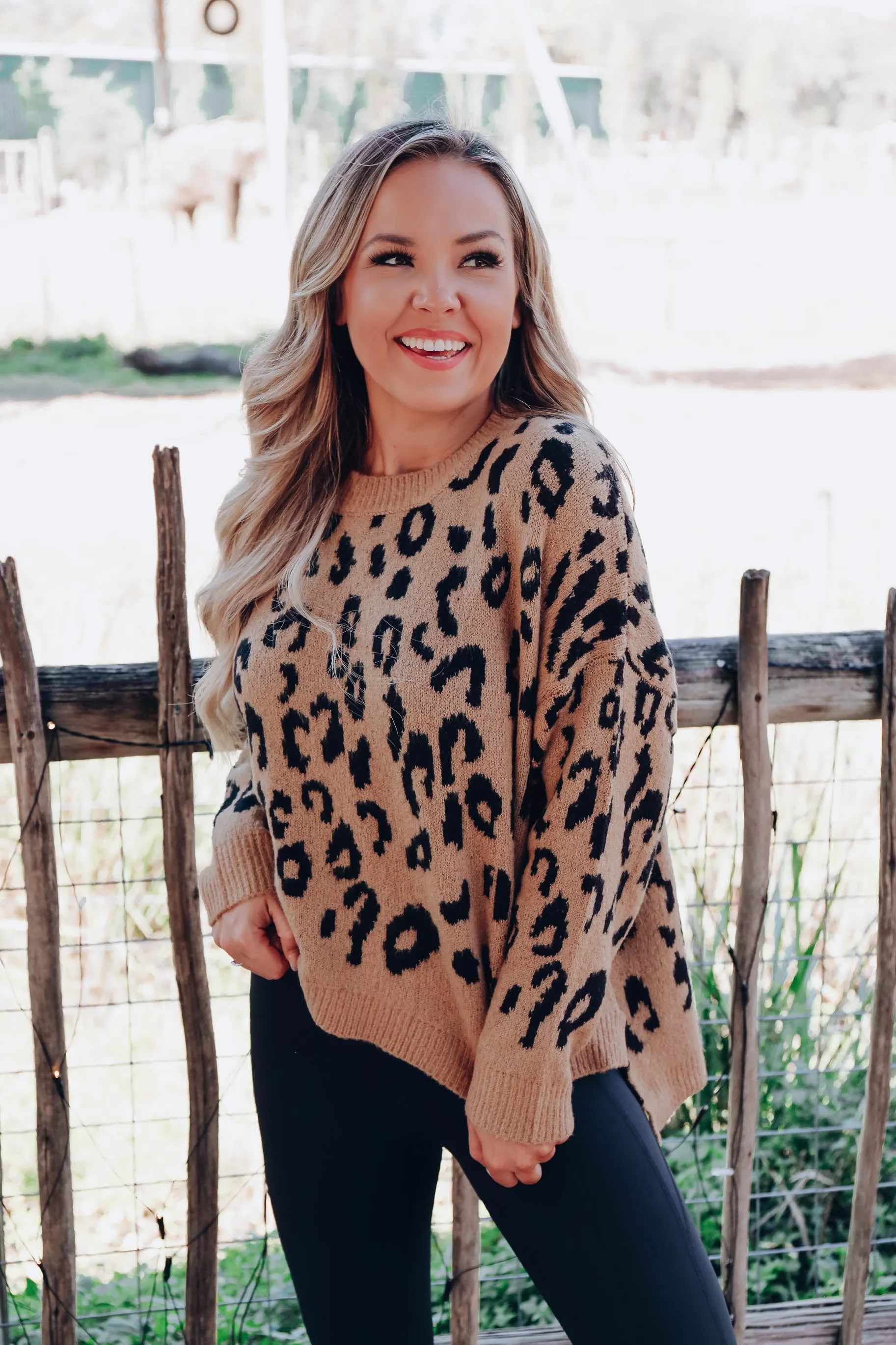 Wild Thing Leopard Sweater - Taupe