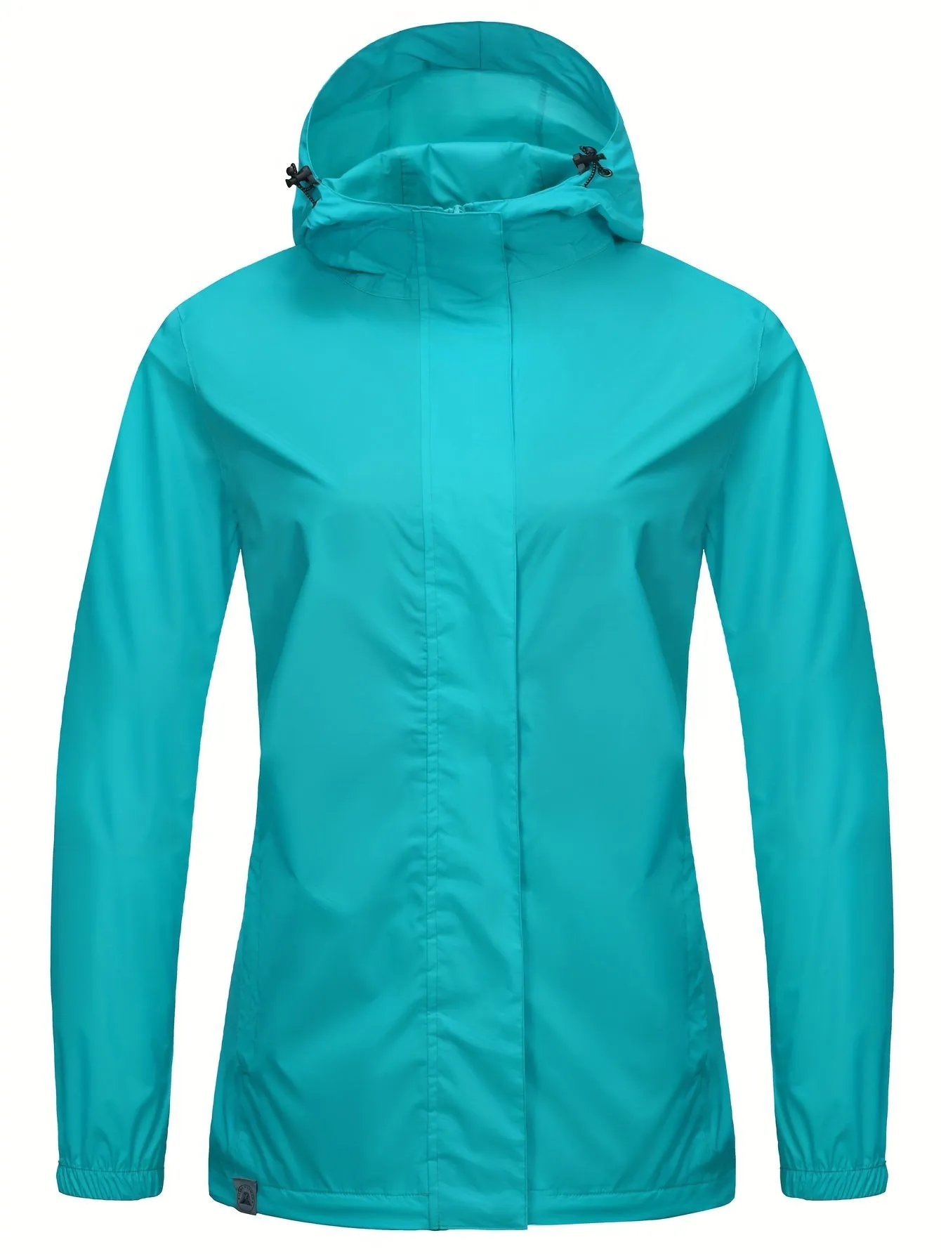 Womens Fashionable Solid Color Hooded Jacket - Insulated, Waterproof & Breathable - Elastic Cuffs Sport Coat for Outdoor Adventures