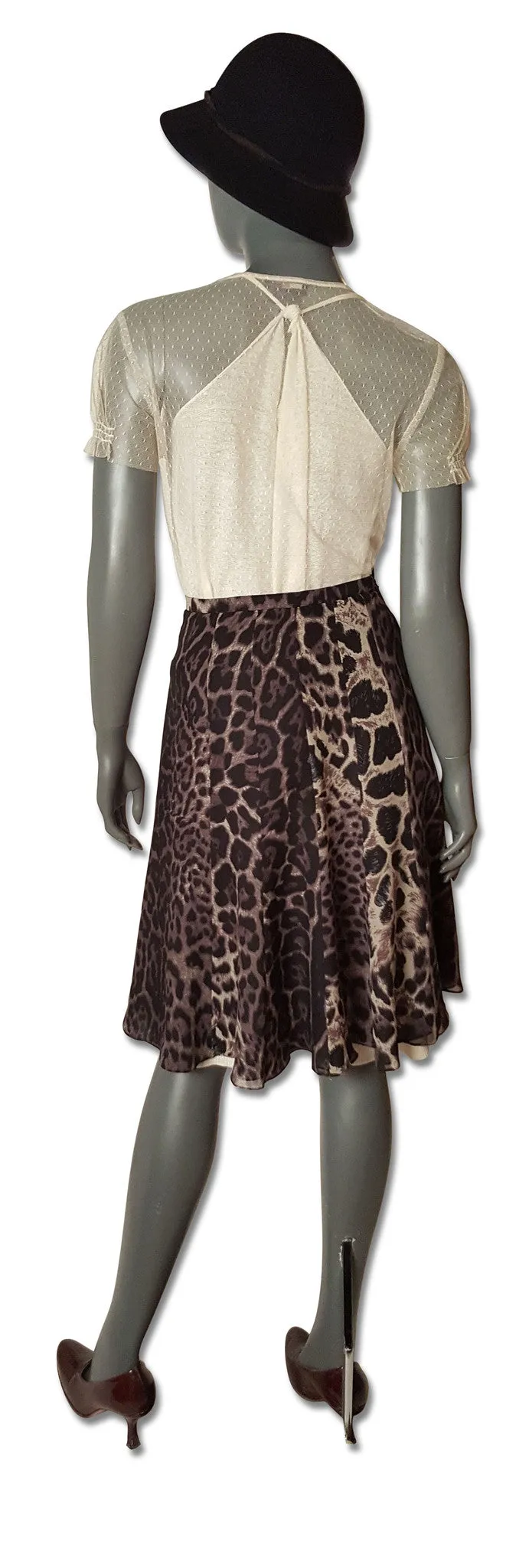 Yves Saint Laurent Leopard Print Skirt