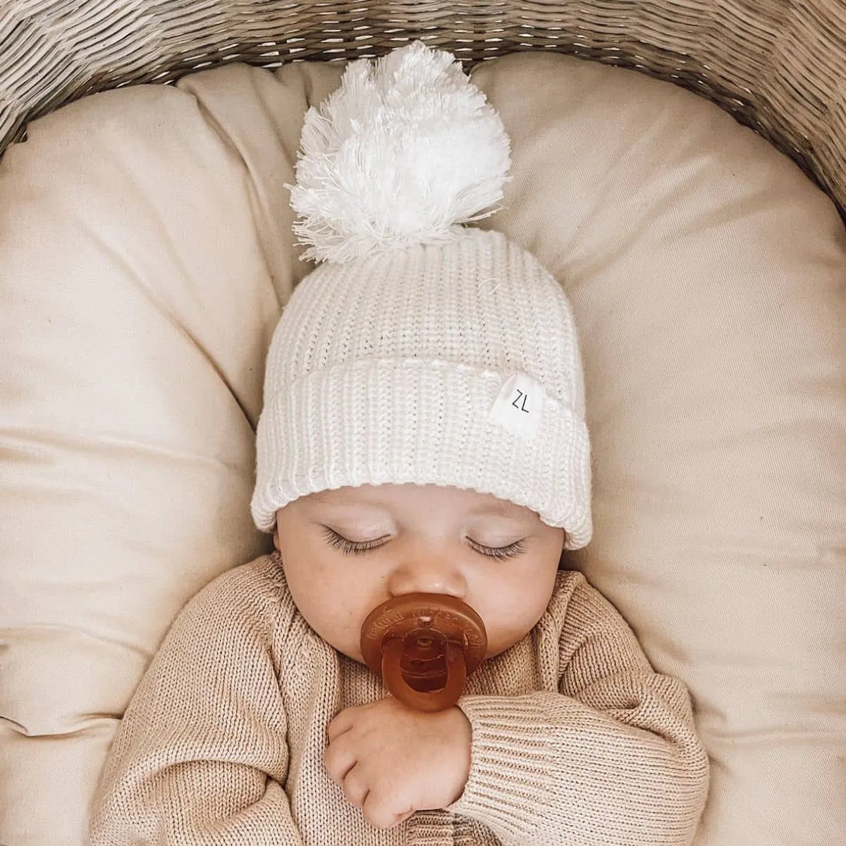 Ziggy Lou Chunky Knit Beanie - Milk